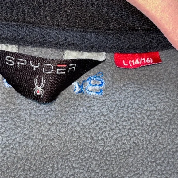Spyder fleece full zip jacket kids boys L 14/16 - Picture 7 of 10